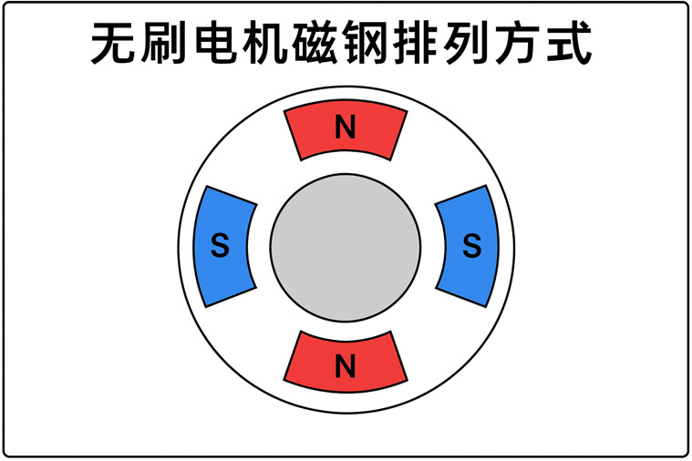 无刷电机磁钢的排列方式